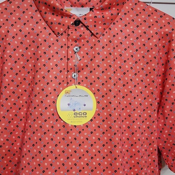 New Jack Nicklaus Eco Choice Mens All Over Print Polo Style Golf Shirt SMALL XXL - Picture 2 of 10